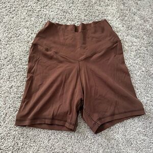 Aerie cross over Brown Bike Shorts